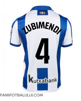 Real Sociedad Martin Zubimendi #4 Tricou Fotbal Replică 2024-25 Barbati Acasa
